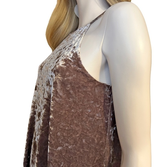 DESIGN LAB Lord & Taylor Dress Cocktail Party Stretch Crushed Velvet Sleeveless - Picture 6 of 16